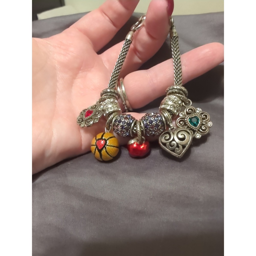 Brighton Charm Bracelet With Original Clasp And Basketball Charm - Picture 3 of 4